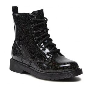 Steve Madden STEVIE Girls Kids JPlayy Patent Leather Glitter Boots Shoes Size 7M